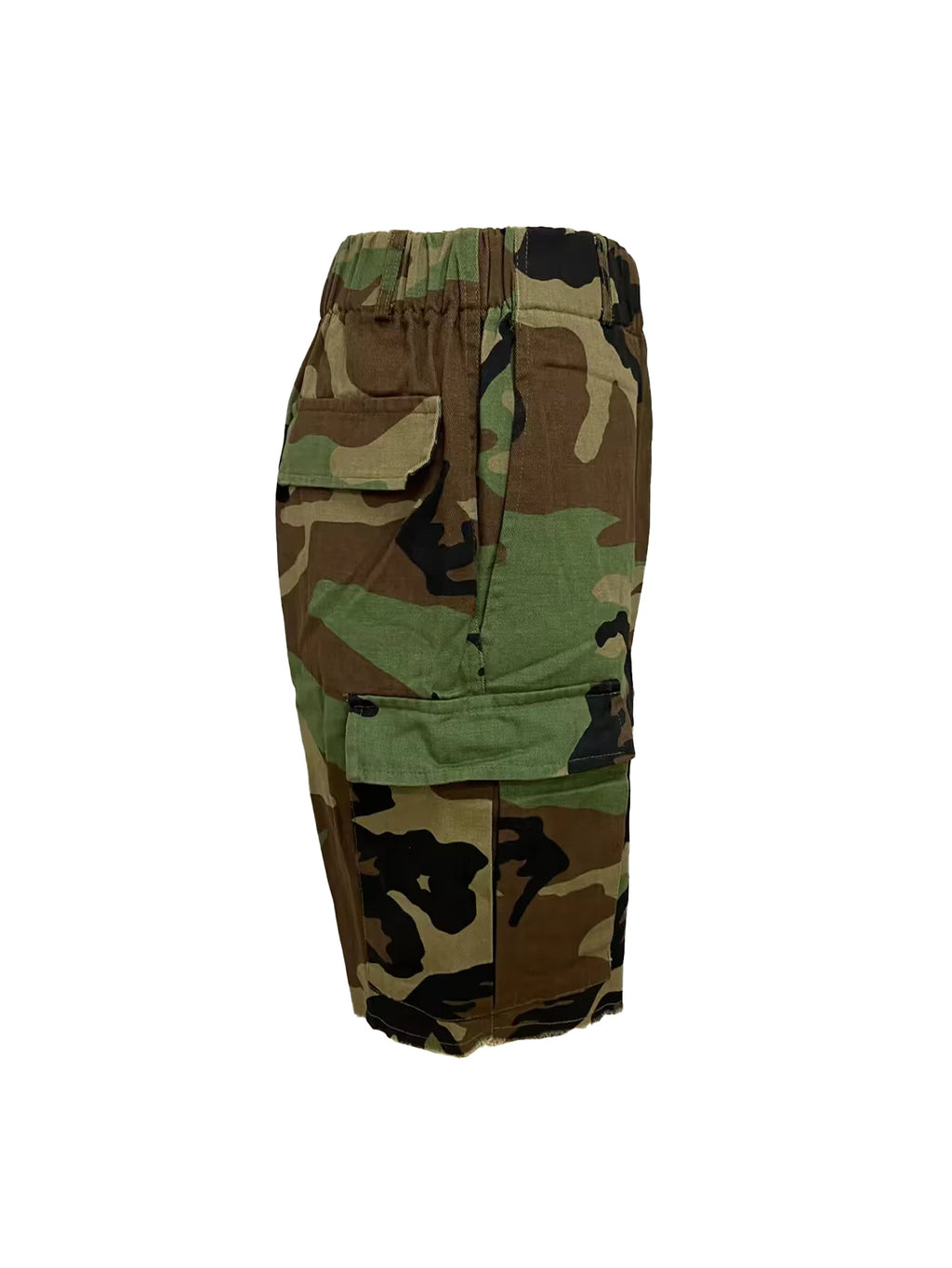 Waist Printed Camo Multi Pocket Casual Women's Shorts
