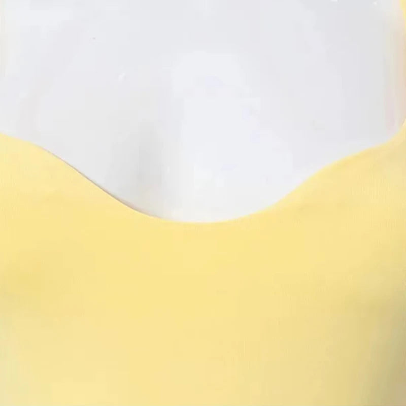 Neck Slim Fit Crop Top Short Skirt Running Yoga Sportswear