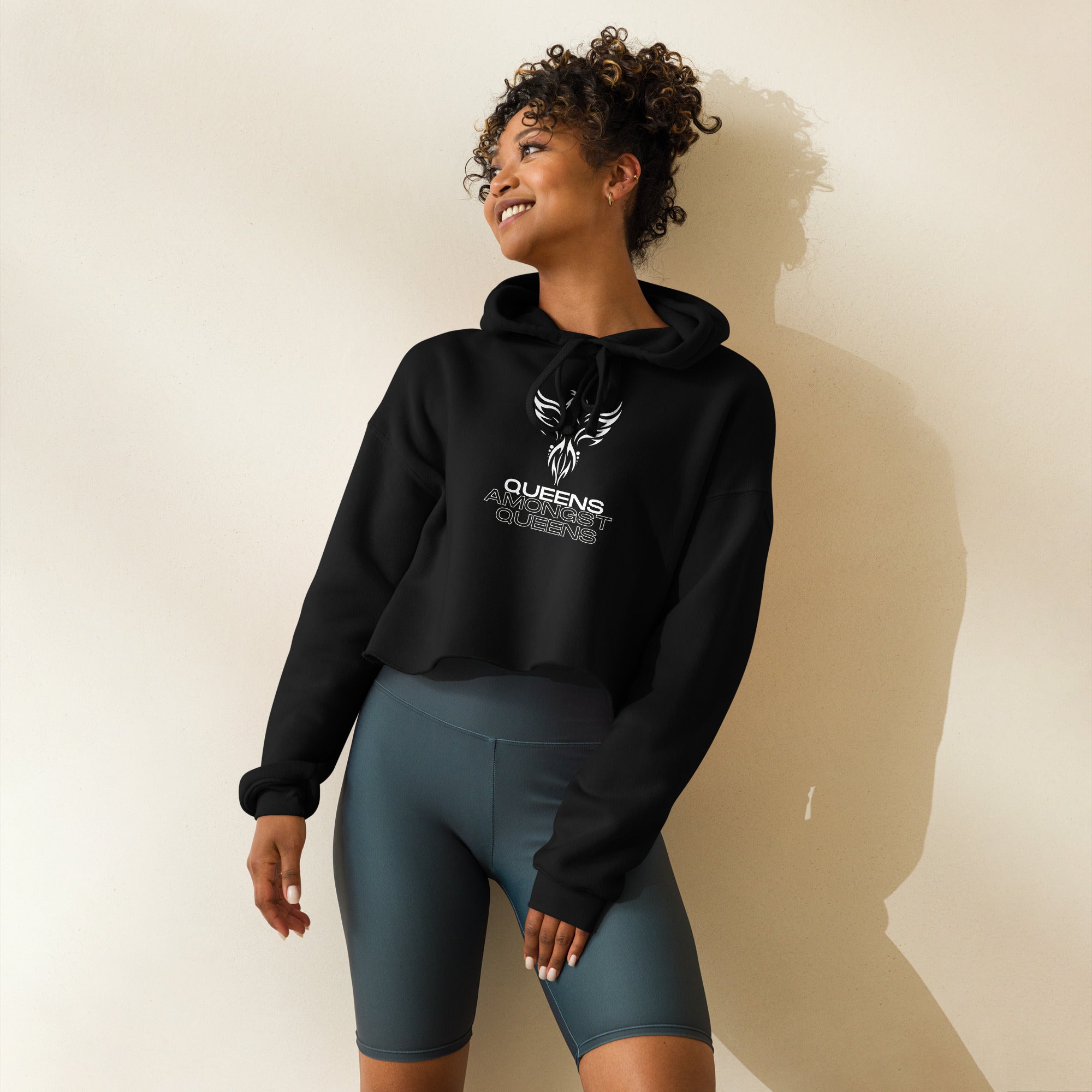 Black widow Crop Hoodie