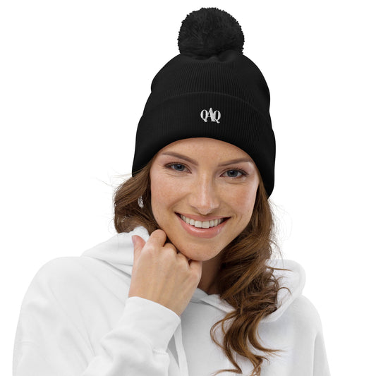 QAQ Pom pom beanie - MobbMall